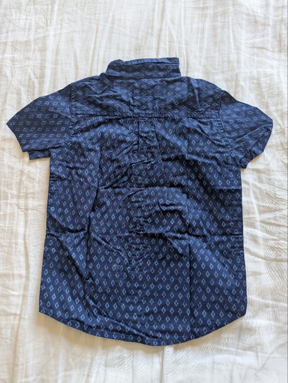 The Children's Place Navy Diamond-Print Button Down Shirt